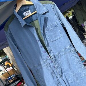 Two tone blue green jumpsuit Stoic